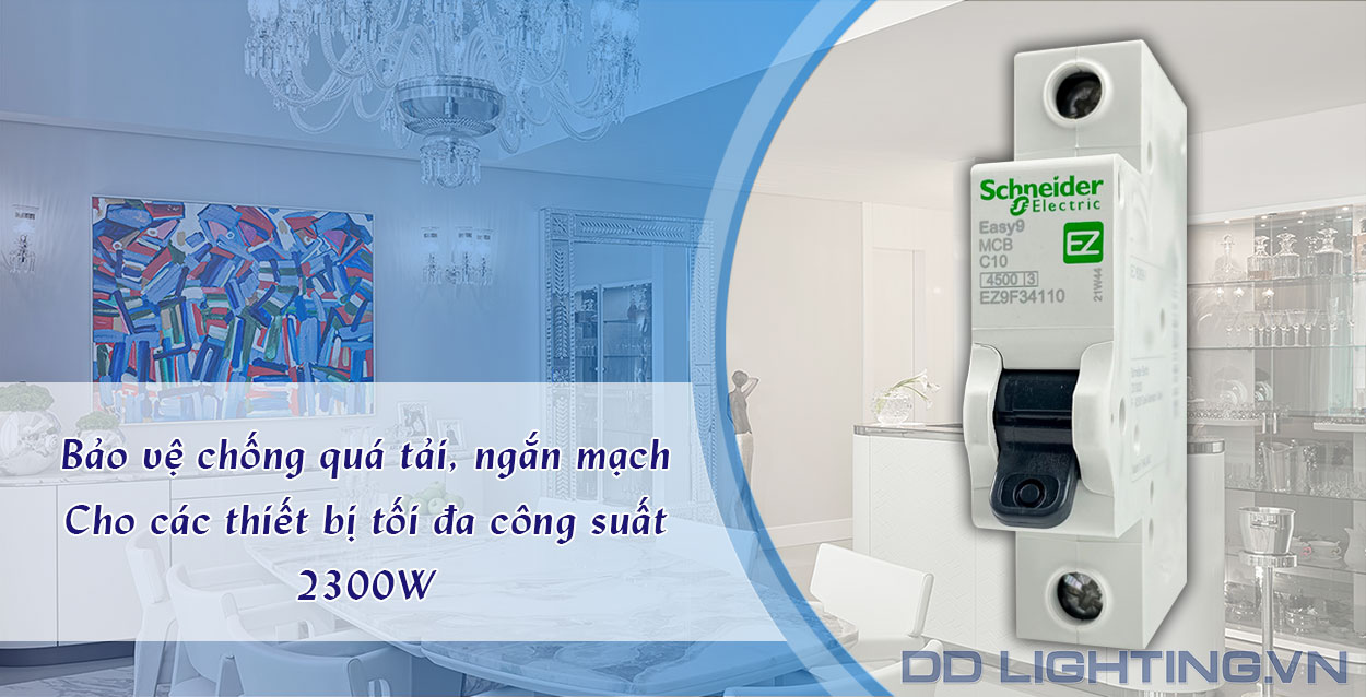 Aptomat MCB 1P 10A Easy9 Schneider giá cạnh tranh